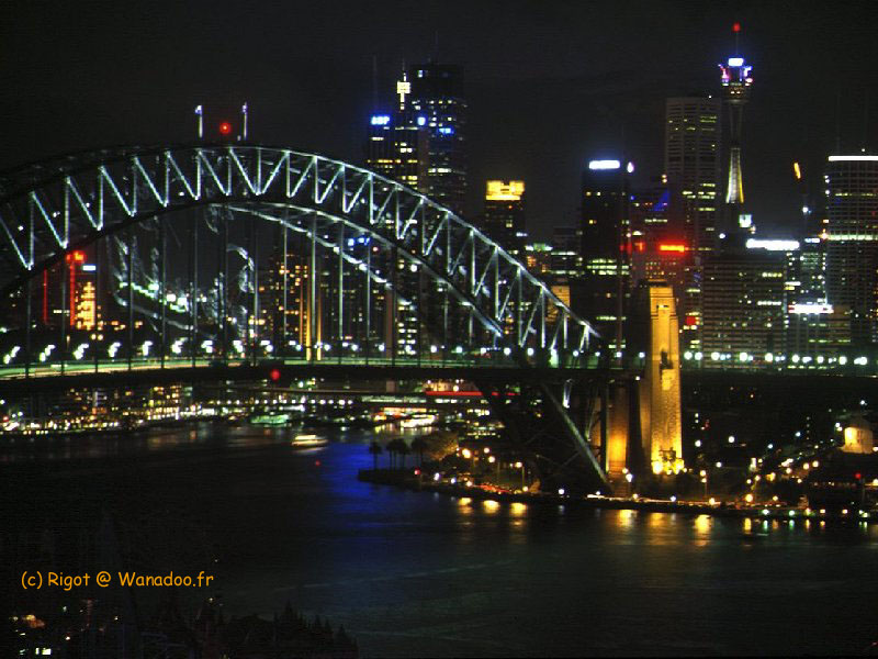le pont de Sydney le soir de l'an 2000